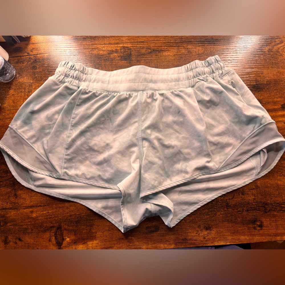 lululemon athletica blue and white diamond dye Athletic Shorts